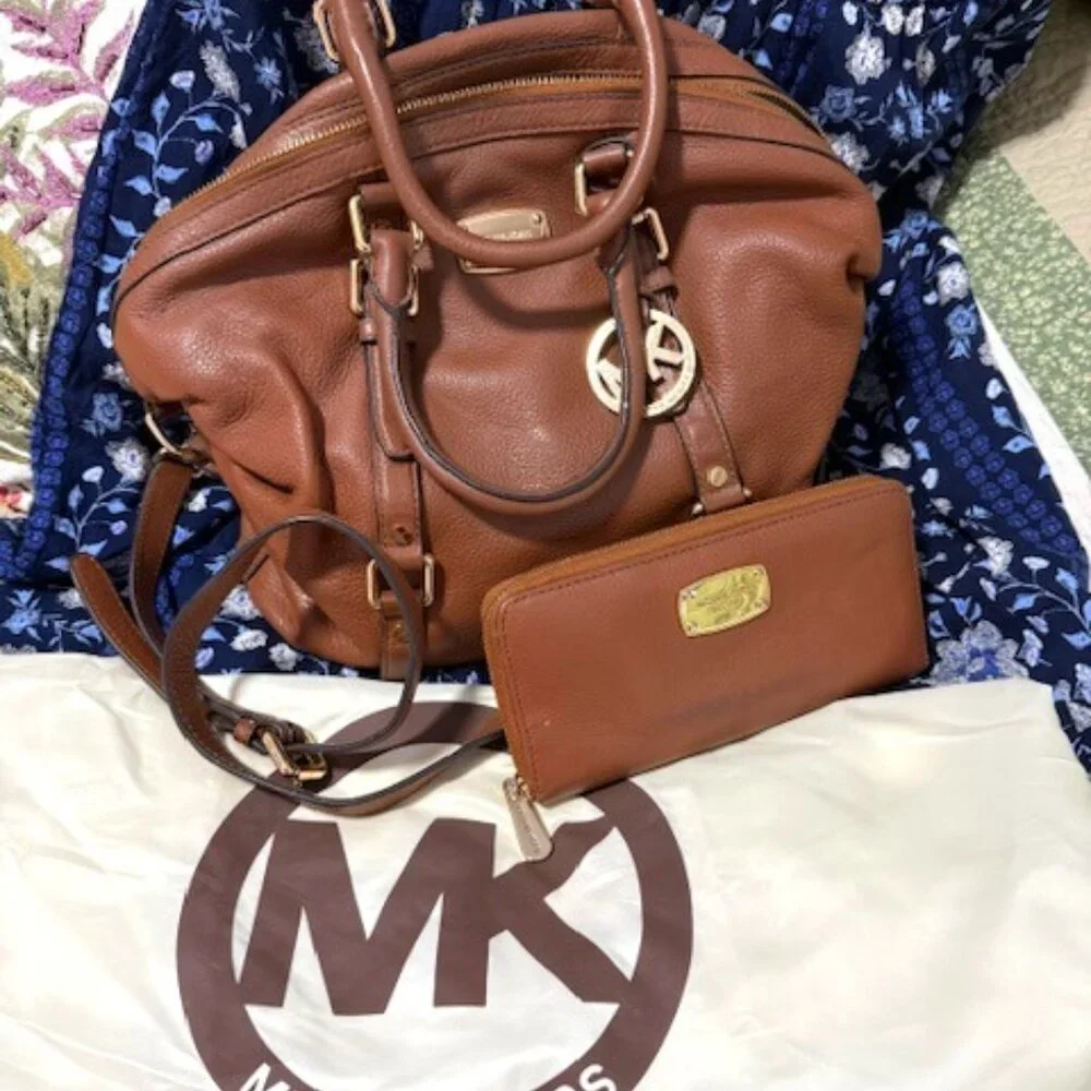 Michael Kors Pebbled Leather Satchel - Picture 1 of 4